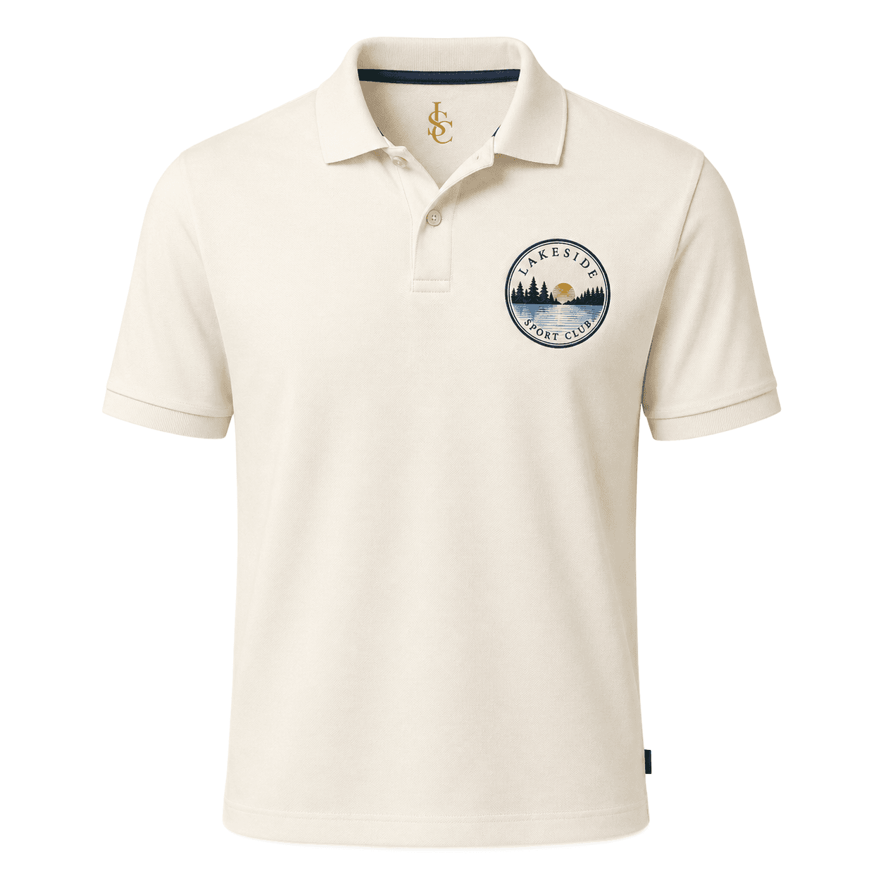 Lakeside Scene Polo in Ivory